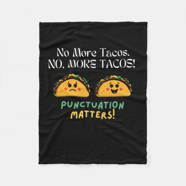 Inga fler takos-interpunktion S Sticker5 Fleecefilt (Framsidan)