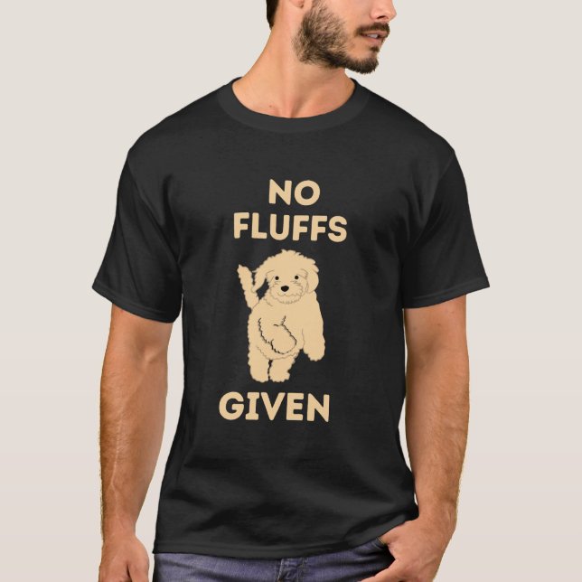 Inga fluffekter från Baby Pudel Hund Ord T Shirt (Framsida)