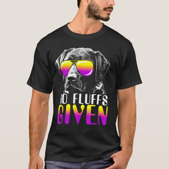 Inga fluffor som getts Labrador Sunglass Cute Lab T Shirt (Framsida)