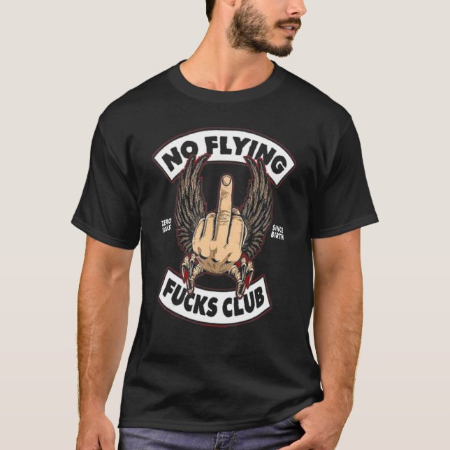 INGA FLYING F CKS-KLUBB Zero F-ur sedan födseln T Shirt (Framsida)