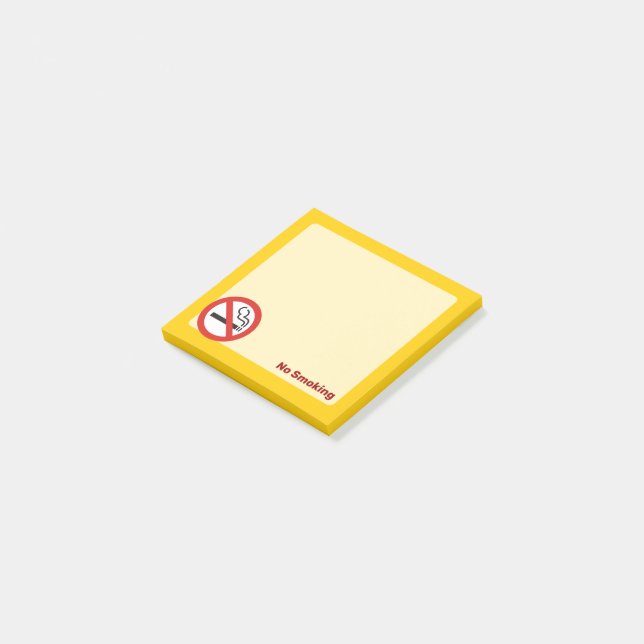 Inga följesedlar för rökning post-it block (Vinklad)