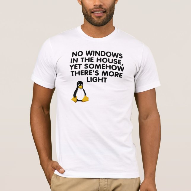 Inga fönster i huset… t shirt (Framsida)