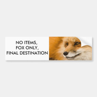 Inga föremål, endast räv, Final Destination Bildekal