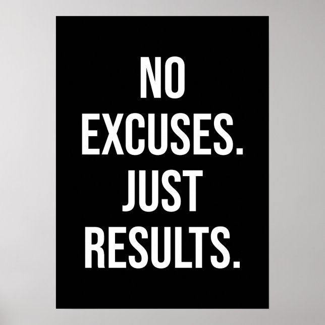 Inga föreställningar, bara resultat - Motivering Poster (Framsidan)
