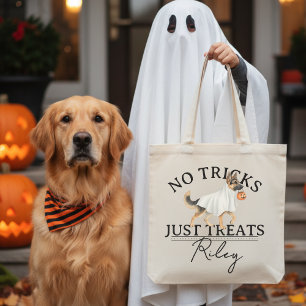 Inga försök bara Treat Funny Pun Ghost Hund Hallow Tygkasse