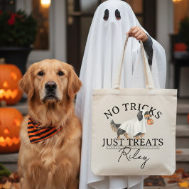 Inga försök bara Treat Funny Pun Ghost Hund Hallow Tygkasse