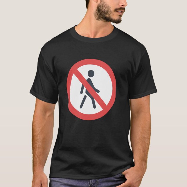 Inga fotgängare t shirt (Framsida)