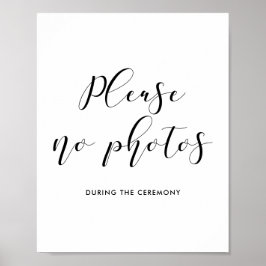 Inga foton, bröllop-tecken poster