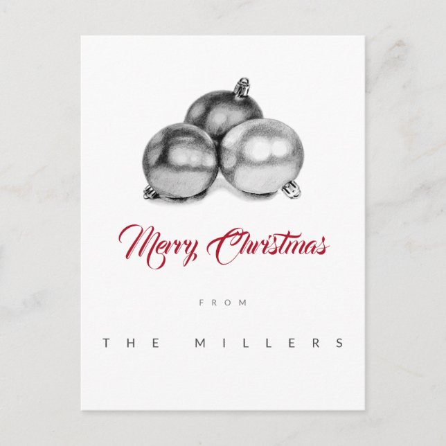 Inga foton - julvykort Art Pencil Vykort (Framsida)