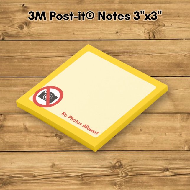 Inga foton tillåtna post-it block (Skapare uppladdad)