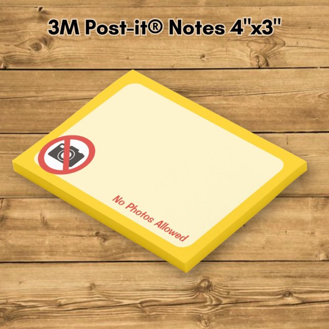 Inga foton tillåtna post-it block (Skapare uppladdad)