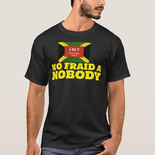 INGA FRAID EN NOBODY Basic-Mörk T-Shirt (Framsida)