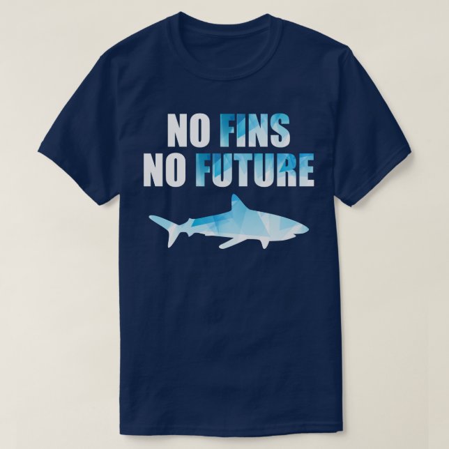 Inga fynd vid framtida Spara av Sharks Stop Finnin T Shirt (Design framsida)