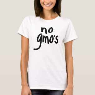Inga genetiskt modifierade organismer (GMO) skydda T-shirt