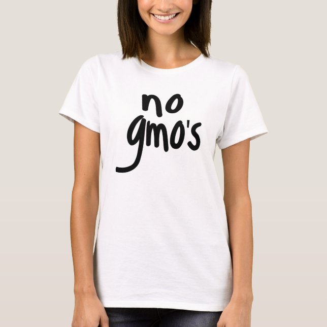 Inga genetiskt modifierade organismer (GMO) skydda T-shirt (Framsida)