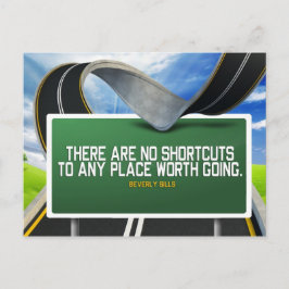 Inga genvägar, inspirerande vykort