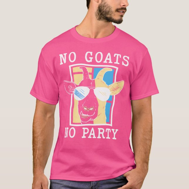 Inga getter utan Party-funna Coolor med solglasögo T Shirt (Framsida)