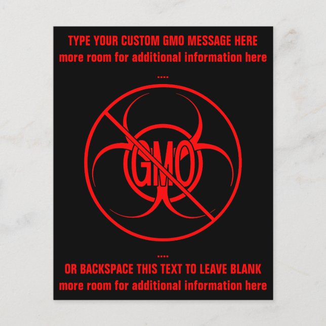 Inga GMO Flyers Biohazard Personlig GMO Flyers (Framsidan)