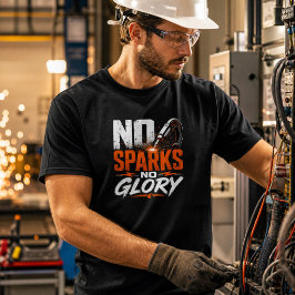 Inga gnistor ingen ära Roligt svetsarbete T Shirt