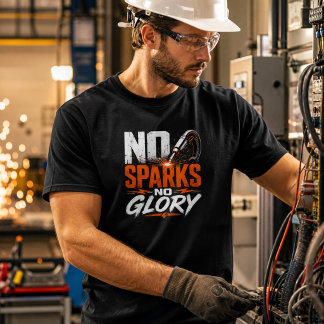 Inga gnistor ingen ära Roligt svetsarbete T Shirt