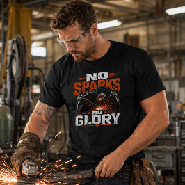 Inga Gnistor Ingen Ära Svetsarskjorta Rolig Svetsn T Shirt