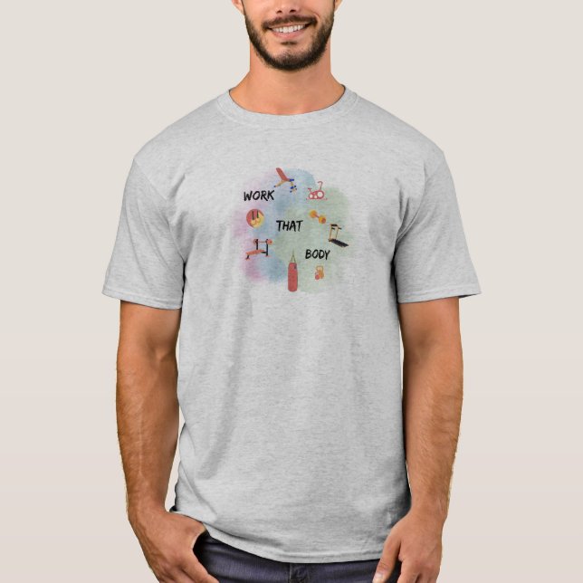Inga gränser. Bara vinner. Arbeta obevekligt i det T Shirt (Framsida)