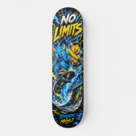 Inga Gränser Elektrisk Monster Skate Gatu Grafik Mini Skateboard Bräda 18,5 Cm