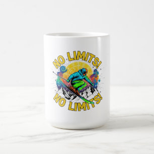 Inga gränser för färgad skal kaffemugg