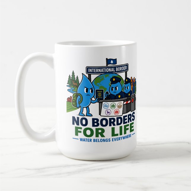 Inga Gränser för Livets Vattenbesparing Kaffemugg (Vänster)
