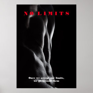 Inga gränser för motivationell inspirationskälla f poster