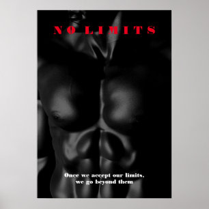 Inga gränser för motivationell inspirationskälla f poster