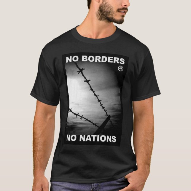 inga gränser ingen nationt-skjorta tröja (Framsida)