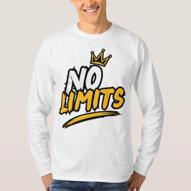 Inga Gränser Kronad Långärmad T-Shirt (Framsida)
