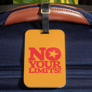 Inga gränser! Röd Orange BG Bagagebricka