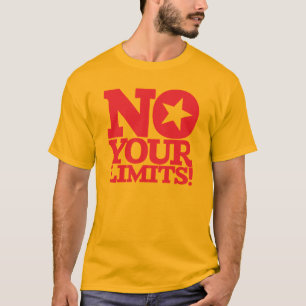 Inga gränser! Röd text T-shirt