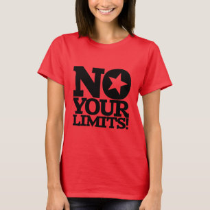 Inga gränser! Svart text T-shirt
