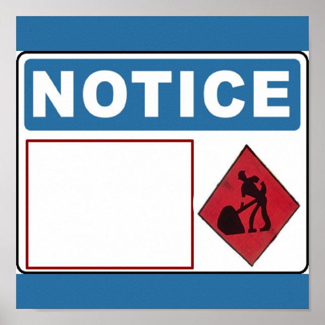 Inga Grävande på premisser, lägg till text, signer Poster (Framsidan)