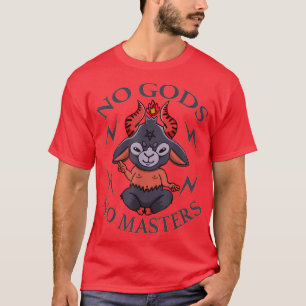 Inga gudar, inga masterbaphomet Pentagram Atheist T Shirt