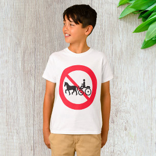 Inga hästdragna fordon skylt t shirt