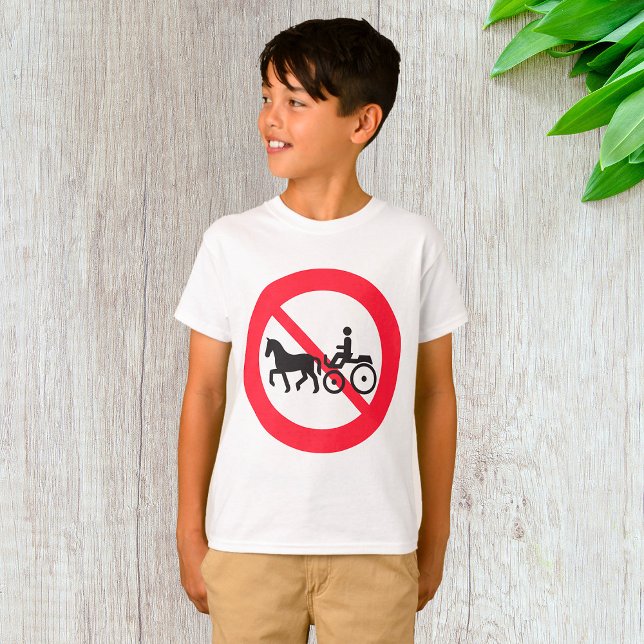 Inga hästdragna fordon skylt t shirt (Skapare uppladdad)