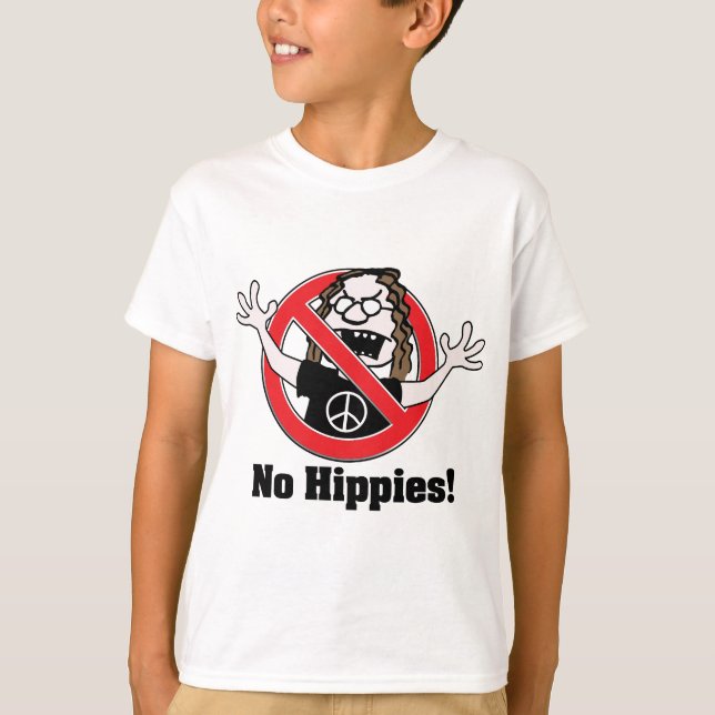 Inga Hippies! T Shirt (Framsida)