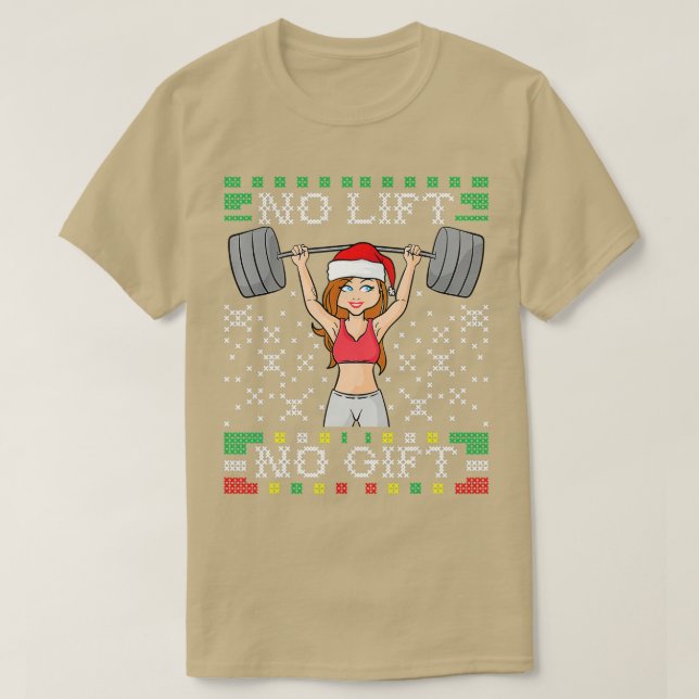 Inga Hiss eller gåft ugly jul Sweater Gym SA T Shirt (Design framsida)