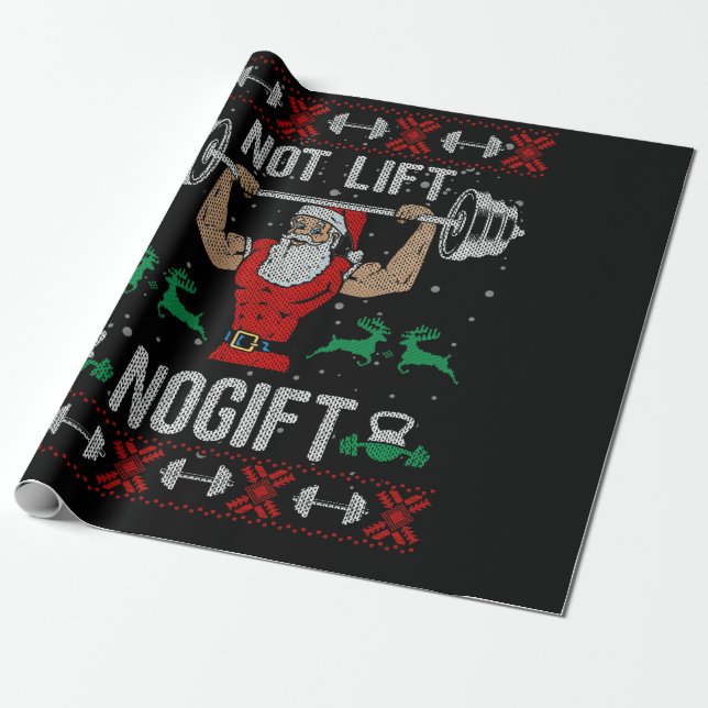 Inga Hiss-nr Gift Ugly God Julsötare Santa Gym San Presentpapper (Utrullad)
