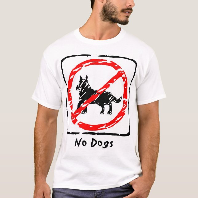 Inga hundar t-shirt (Framsida)