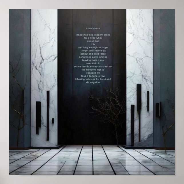 INGA HUR Dikt-filosofi Poster (Framsidan)