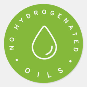 Inga hydrogenerade oljor runt klistermärke
