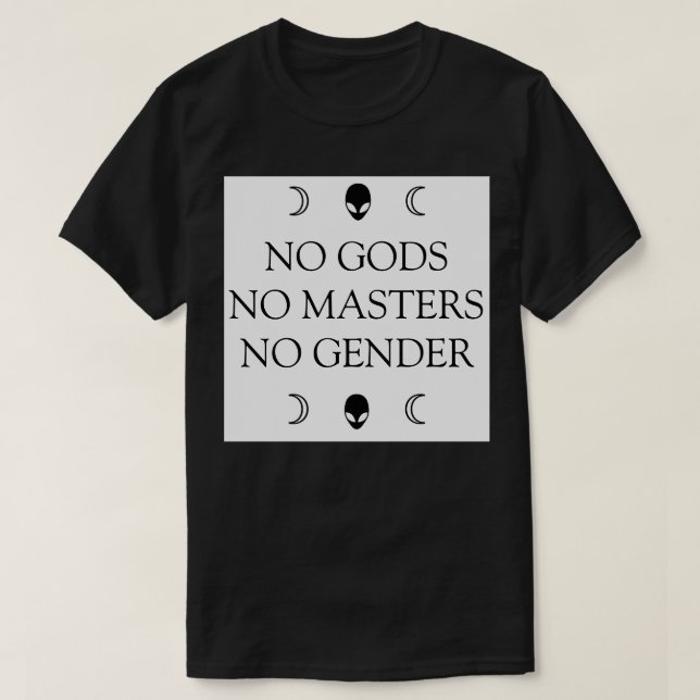 INGA INGA GUDAR STYR INGEN GENDER T-SHIRT (Design framsida)