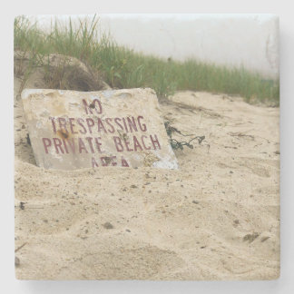 Inga intrång: Private Beach Vibes Stenunderlägg