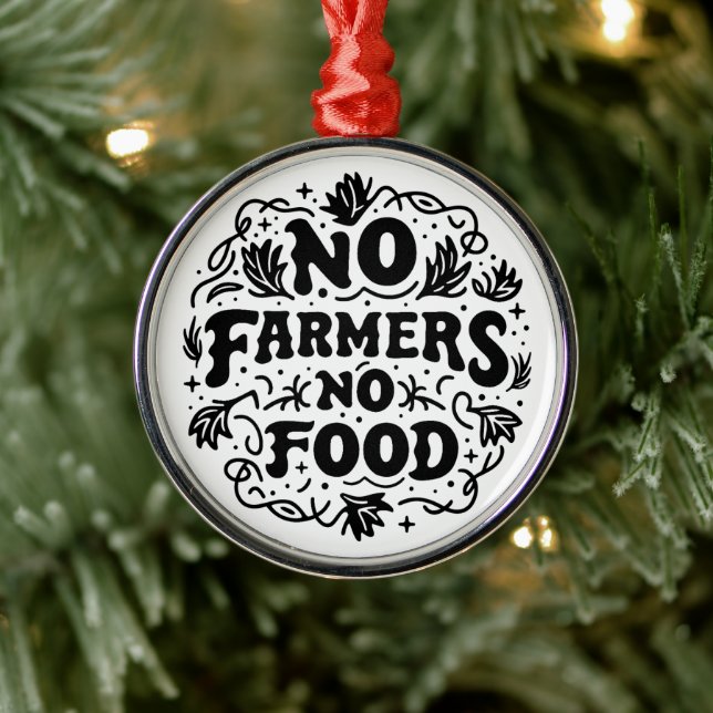 Inga jordbrukare får livsmedelsstöd julgransprydnad metall (Träd)