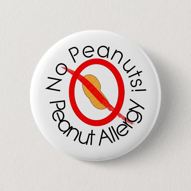Inga jordnötter! Peanut Allergy Knapp (Framsida)